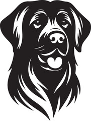 Dog head silhouette vector artwork