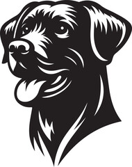Obraz premium Dog head silhouette vector artwork