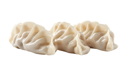 Jiaozi Dumplings on white background, PNG Format