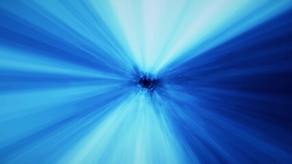 a blue background with a burst of light coming out of the center