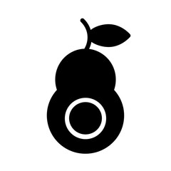 Avocado Diet Food Glyph Icon