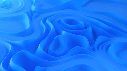 Close up of liquid azure fabric with swirling pattern