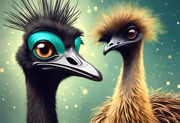 Tuinposter ostrich head close up © Shahla