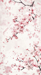 Obraz na płótnie Canvas Cherry blossom isolated on white. AI generated art illustration.