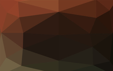 Dark Orange vector abstract polygonal layout.