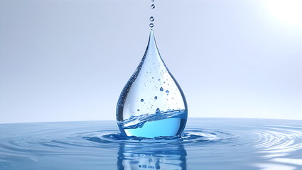 Captivating Splash of a Crystal Clear Water Drop Purity in Motion