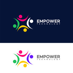 Fototapeta na wymiar Empowerment Technology Logo Icon Brand Identity Sign Symbol 