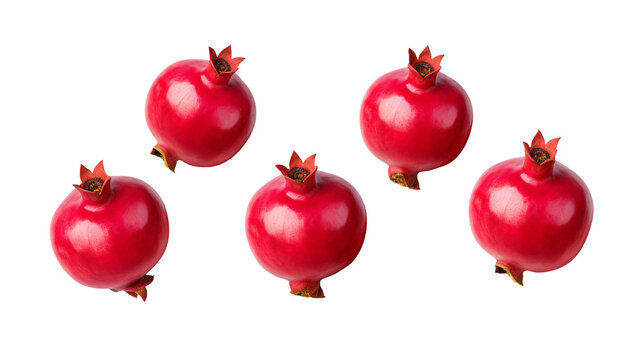 pomegranate collection isolated on transparent background - perfect for culinary art, graphic design, and creative projects