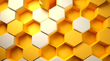 Hexagon geometry, hexagon print texture background banner panorama