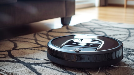 Automated Cleanliness: Robotic Vacuum on Duty
