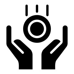 hands glyph icon