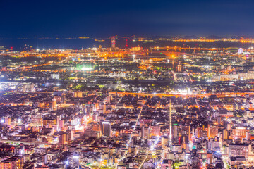 大阪　あべのハルカスからの夜景