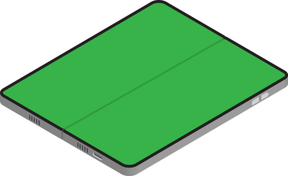 Mobile isometric on translucent background