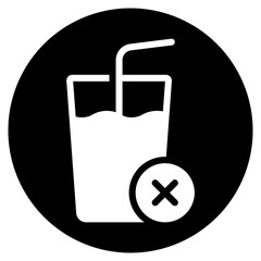 no drinks glyph icon