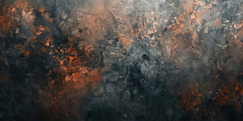 Grunge background with dark gray, cracked paint
