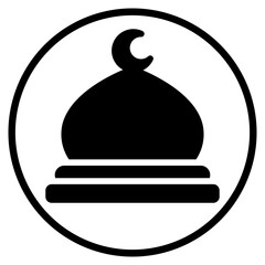 mosque glyph icon