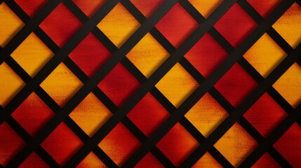 Black Lines Pattern with red and yellow background