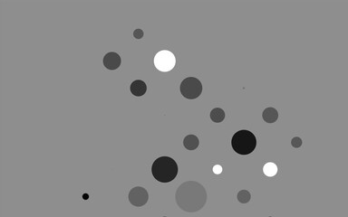 Light Silver, Gray vector pattern with spheres.