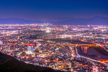 Fototapeta premium 岐阜県 金華山からの夜景