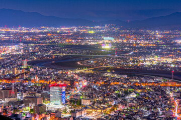 岐阜県　金華山からの夜景