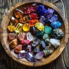 Minerals, Crystals, Semi precious Gemstones, Magic still life for Crystal Energy Healing, Esoteric ritual, Witchcraft, Spiritual practice, Meditation, reiki - 745940955