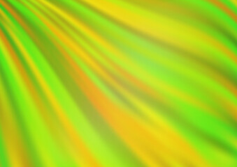 Light Green, Yellow vector background with lava shapes.