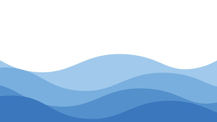 Blue ocean wave background wallpaper vector image. Illustration of graphic wave design for backdrop or presentation