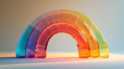 A simple and elegant rainbow arch created from