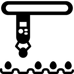 hatching machine glyph style icons