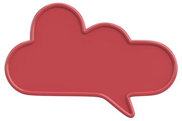 Speech Bubble. Text Box. 3D Illustration.