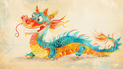 A cute Chinese dragon