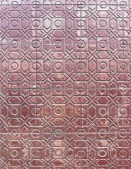 Fototapeta premium Old brown grungy tiles