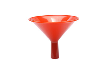 plastic funnel isolated on transparent background.