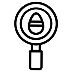 easter line icon