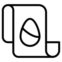 easter line icon