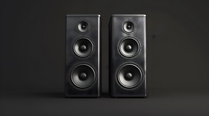  the sound of a loudspeaker. 3d illustration