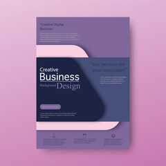 Creative business design template with space for place text for cover, flyer, book, brochure or poster.