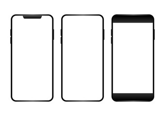 Smartphone with Blank Screen. Vector Illustration. 