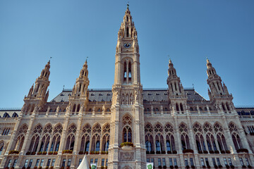 Vienna City Hall. Wiener Rathaus. Seat of local government of Vienna, Rathausplatz, Innere Stadt...