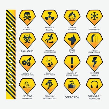 free vector hazard Sign collections