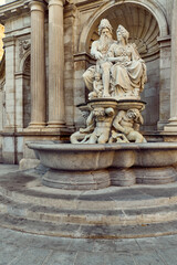 Fototapeta na wymiar The Albrechtsbrunnen wall fountain