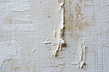Abstract Art Background: Closeup of Stretched Canvas Texture Coated with White Primer