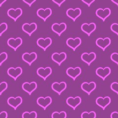 Abstract background from seamless pattern, cute pink heart shape on pink background. Can be used to design fabric patterns. Product packaging Website banner.