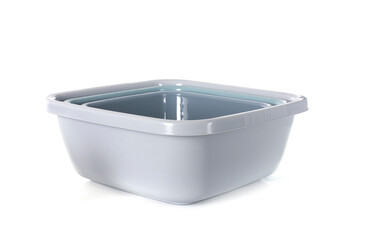 plastic basin in studio