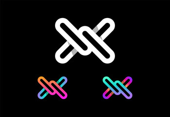 Modern creative letter X logo design vector illustration