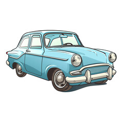 Obraz premium A car. Cartoon Cartoon icon against a white background. AI Generative
