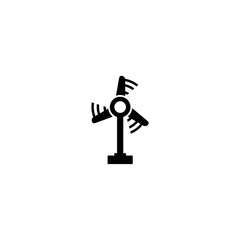Wind turbine Icon isolated on white background