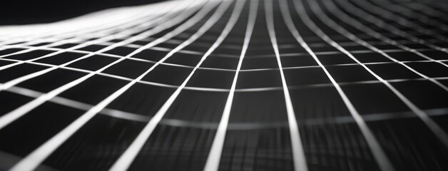 grid thin white lines with a dark background in perspective