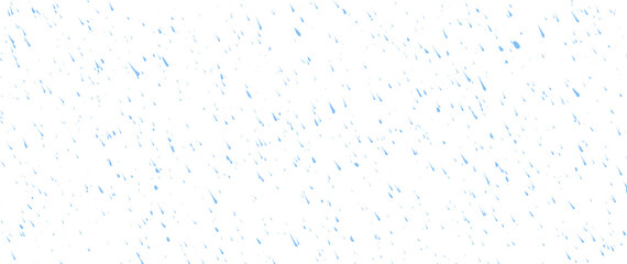 Hand-drawn blue diagonal raindrop on white background. Seamless texture with dashed strokes. Rain pattern. Abstract modern vector texture. Wrapping paper with small dots or rain painted with a brush