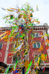 Easter Tree at the Old Town Square in Prague, Czech Republic